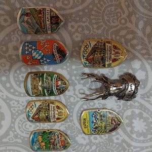 German Hiking Stick Tourist Medalions Vintage